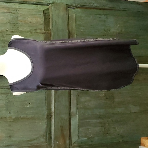 Johnny Was Navy Blue Sleeveless Tunic Top With Side Embroidery, Size Small - Picture 1 of 7